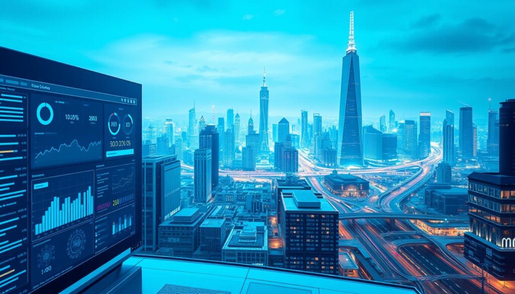 A futuristic cityscape with a focus on technical aspects of local SEO. In the foreground, a sleek, minimalist user interface displays various SEO metrics and optimization tools. The middle ground features a network of interconnected servers and data centers, symbolizing the complex technical infrastructure behind local search. In the background, a panoramic view of a modern metropolis, with skyscrapers and neon-lit streets, reflecting the global reach and technological advancements that influence local search optimization. The scene is bathed in a cool, blue-tinted lighting, creating a sense of precision and innovation. The overall mood is one of technological prowess and the power of data-driven strategies in the realm of local SEO. A futuristic cityscape with a focus on technical aspects of local SEO. In the foreground, a sleek, minimalist user interface displays various SEO metrics and optimization tools. The middle ground features a network of interconnected servers and data centers, symbolizing the complex technical infrastructure behind local search. In the background, a panoramic view of a modern metropolis, with skyscrapers and neon-lit streets, reflecting the global reach and technological advancements that influence local search optimization. The scene is bathed in a cool, blue-tinted lighting, creating a sense of precision and innovation. The overall mood is one of technological prowess and the power of data-driven strategies in the realm of local SEO.