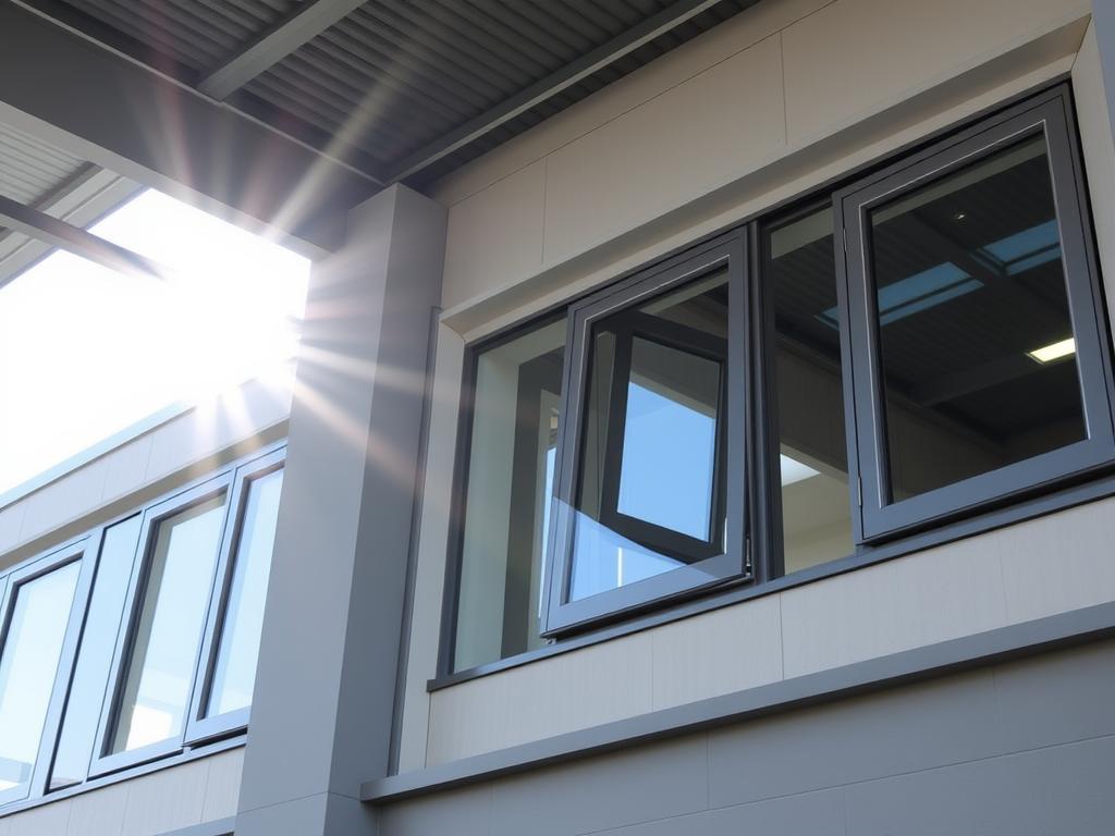 Moderne Fenster in einem energieeffizienten Gebäude
